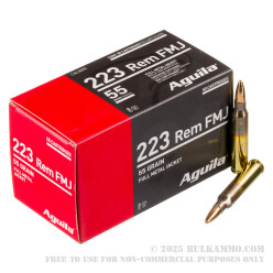50 Rounds of .223 Ammo by Aguila - 55gr FMJ