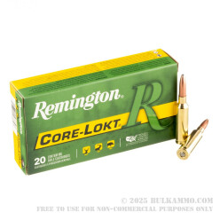 200 Rounds of 6.5 Creedmoor Ammo by Remington Core-Lokt - 140gr PSP