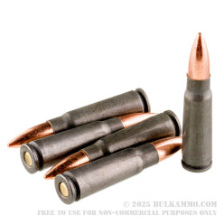 20 Rounds of 7.62x39mm Ammo by Wolf WPA Polyformance - 123gr FMJ