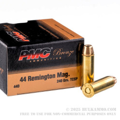 50 Rounds of .44 Mag Ammo by PMC - 240gr TC-SP