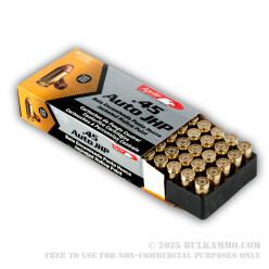 1000 Rounds of .45 ACP Ammo by Aguila - 185gr JHP