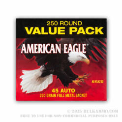 250 Rounds of .45 ACP Ammo by Federal - 230gr FMJ