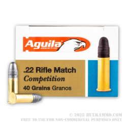 50 Rounds of .22 LR Ammo by Aguila - 40gr LRN