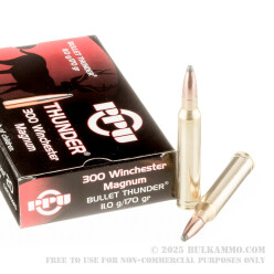 20 Rounds of .300 Win Mag Ammo by Prvi Partizan Bullet Thunder - 170gr PSP