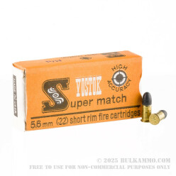 50 Rounds of .22 Short Ammo by VOSTOK - 28 Grain LRN