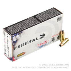 50 Rounds of 10mm Ammo by Federal Train + Protect - 180gr JHP