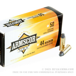 400 Rounds of .44 Mag Ammo by Armscor USA - 240gr Semi-Wadcutter Cowboy Action