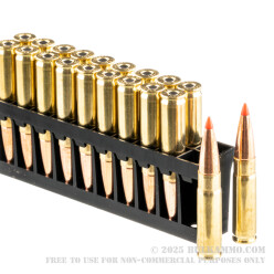 20 Rounds of .300 AAC Blackout Ammo by Hornady Custom - 110gr GMX