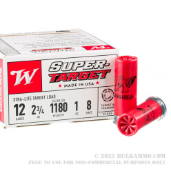 250 Rounds of 12ga Ammo by Winchester - 1 ounce #8 shot