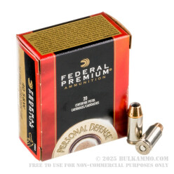 20 Rounds of .40 S&W Ammo by Federal - 165gr JHP