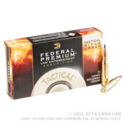 20 Rounds of .308 Win Ammo by Federal Tactical TRU - 168gr Tactical Tip MatchKing