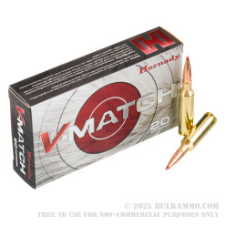 20 Rounds of 6.5 Creedmoor Ammo by Hornady V-Match - 100gr ELD-VT