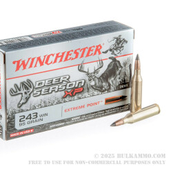 20 Rounds of .243 Win Ammo by Winchester Deer Season XP - 95gr XP