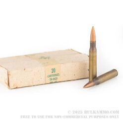 20 Rounds of 30-06 Springfield Ammo - Pakistani Surplus - 150gr FMJ