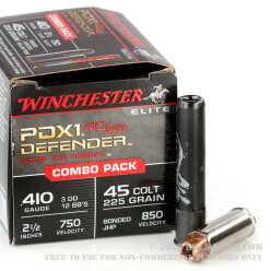 20 Round Combo Pack of .45 Long-Colt / .410 Bore Ammo by Winchester - 225gr JHP