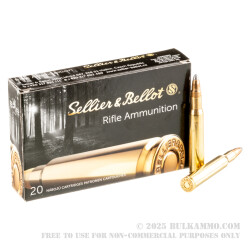 20 Rounds of 30-06 Springfield Ammo by Sellier & Bellot - 150gr SPCE