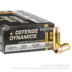 500 Rounds of 10mm Ammo by Fiocchi - 180gr JHP