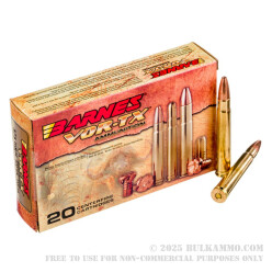 20 Rounds of .375 H&H Mag Ammo by Barnes - 300 gr TSX