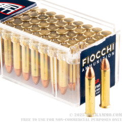 50 Rounds of .22 WMR Ammo by Fiocchi - 40gr JSP