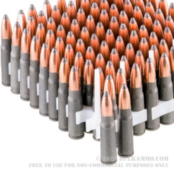 100 Rounds of 7.62x39mm Ammo by Tula - 154gr Soft Point