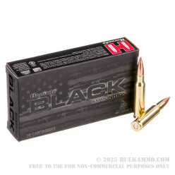 20 Rounds of .308 Win Ammo by Hornady BLACK - 168gr A-MAX