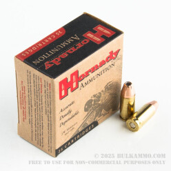 250 Rounds of 9mm Ammo by Hornady - 115gr JHP