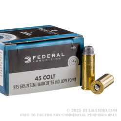 20 Rounds of .45 Long-Colt Ammo by Federal - 225gr LSWCHP