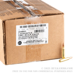 1000 Rounds of .223 Ammo by Remington UMC Bulk Pack - 55gr FMJ