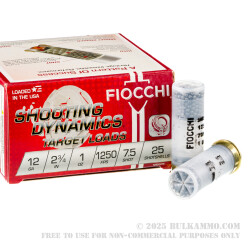 250 Rounds of 12ga Ammo by Fiocchi Shooting Dynamics - 1 ounce #7 1/2 shot