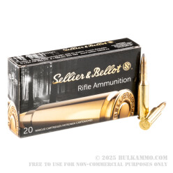 20 Rounds of 6.5mm Creedmoor Ammo by Sellier & Bellot - 140gr SP