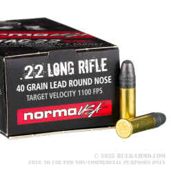 500 Rounds of .22 LR Ammo by Norma Tac-22 - 40gr LRN