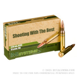 1200 Rounds of 5.56x45 Ammo by Israeli Military Industries - 55gr FMJ M193