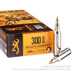 300 WSM - 155 Grain Polymer Tipped - Browning BXR - 20 Rounds