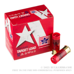 250 Rounds of 12ga Ammo by Stars and Stripes - 1 ounce #7 1/2 shot