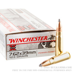 200 Rounds of 7.62x39 Ammo by Winchester Super-X - 123gr SP