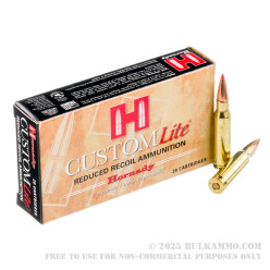 20 Rounds of .308 Win Ammo by Hornady Custom Lite - 125gr SST