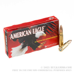 20 Rounds of 7.62x39mm Ammo by Federal - 124gr FMJ