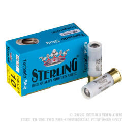 10 Rounds of 12ga Ammo by Sterling Tornado - 1 ounce Rifled Slug