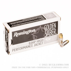 500 Rounds of 9mm Ammo by Remington Golden Saber - 124gr JHP