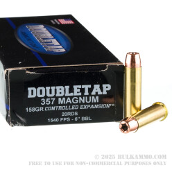 20 Rounds of .357 Mag Ammo by Doubletap - 158gr JHP