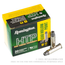 20 Rounds of 38 Special +P Ammo by Remington HTP - 158gr LHP