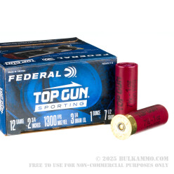 250 Rounds of 12ga Ammo by Federal Top Gun Sporting - 1 ounce #7 1/2 shot