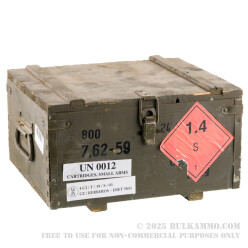 800 Rounds of 7.62x54r Ammo by Sellier & Bellot Military Surplus 1989 Production - 148gr FMJ *Corrosive*