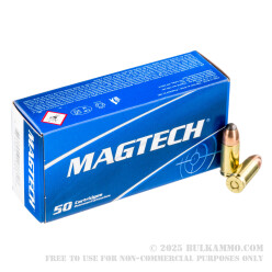 50 Rounds of 9mm Ammo by Magtech - 124gr JSP