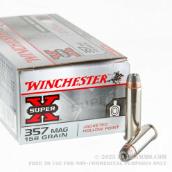 50 Rounds of .357 Mag Ammo by Winchester Super-X - 158gr JHP