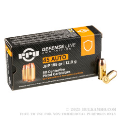 500 Rounds of .45 ACP Ammo by Prvi Partizan - 185gr JHP