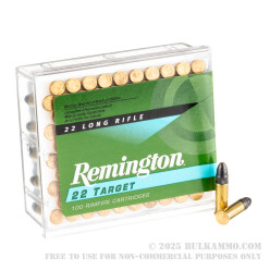 100 Rounds of .22 LR Ammo by Remington Target - 40gr LRN