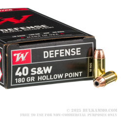 500  Rounds of .40 S&W Ammo by Winchester - 180gr JHP