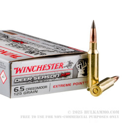 20 Rounds of 6.5 mm Creedmoor Ammo by Winchester Deer Season XP - 125gr Polymer Tipped