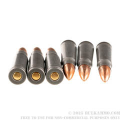 20 Rounds of 7.62x39mm Ammo by Wolf - 123gr FMJ